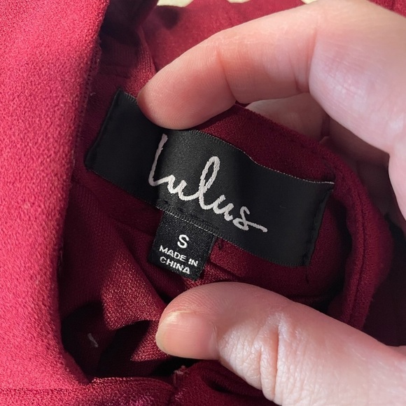 Lulus dress the power of wow formal maxi floor length gown small dark cherry red - Picture 5 of 8